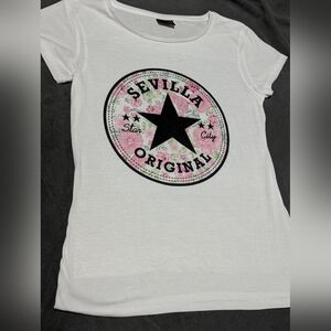 Women's White Short Sleeve Tee